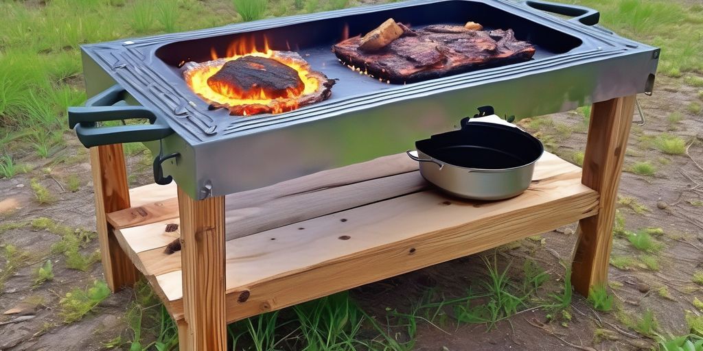 DIY Dutch Oven Table construction outdoor cooking
